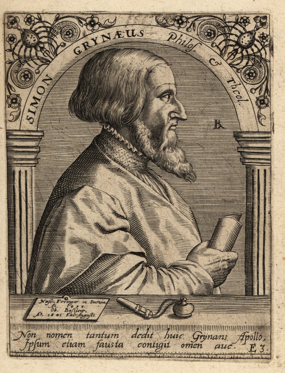 Simon Griner; 1493-1541, German scholar by Theodore de Bry