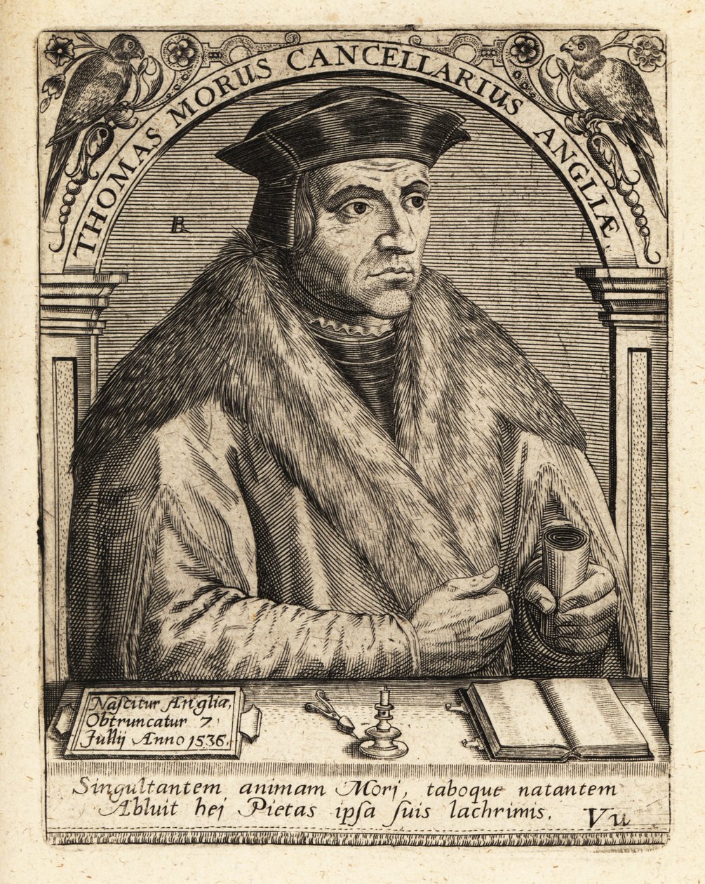 Sir Thomas More, English lawyer by Theodore de Bry
