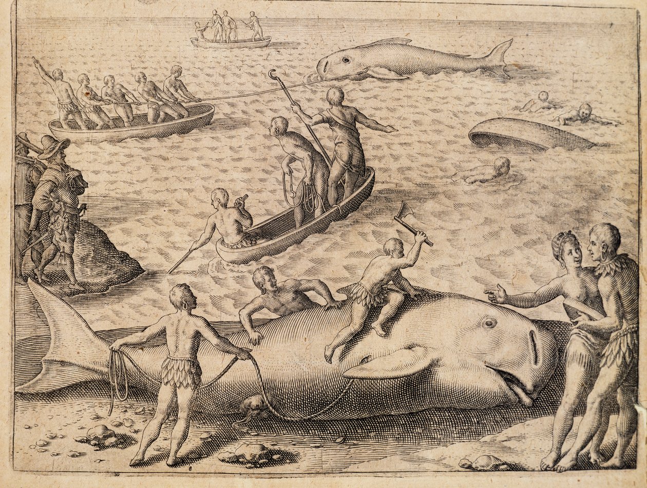 Whaling near Spitsbergen by Theodore de Bry