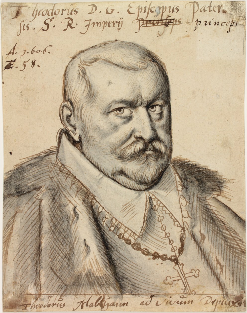 Theodore de Fürstenberg, Bishop of Paderborn, 1606 by Theodorus Malthann