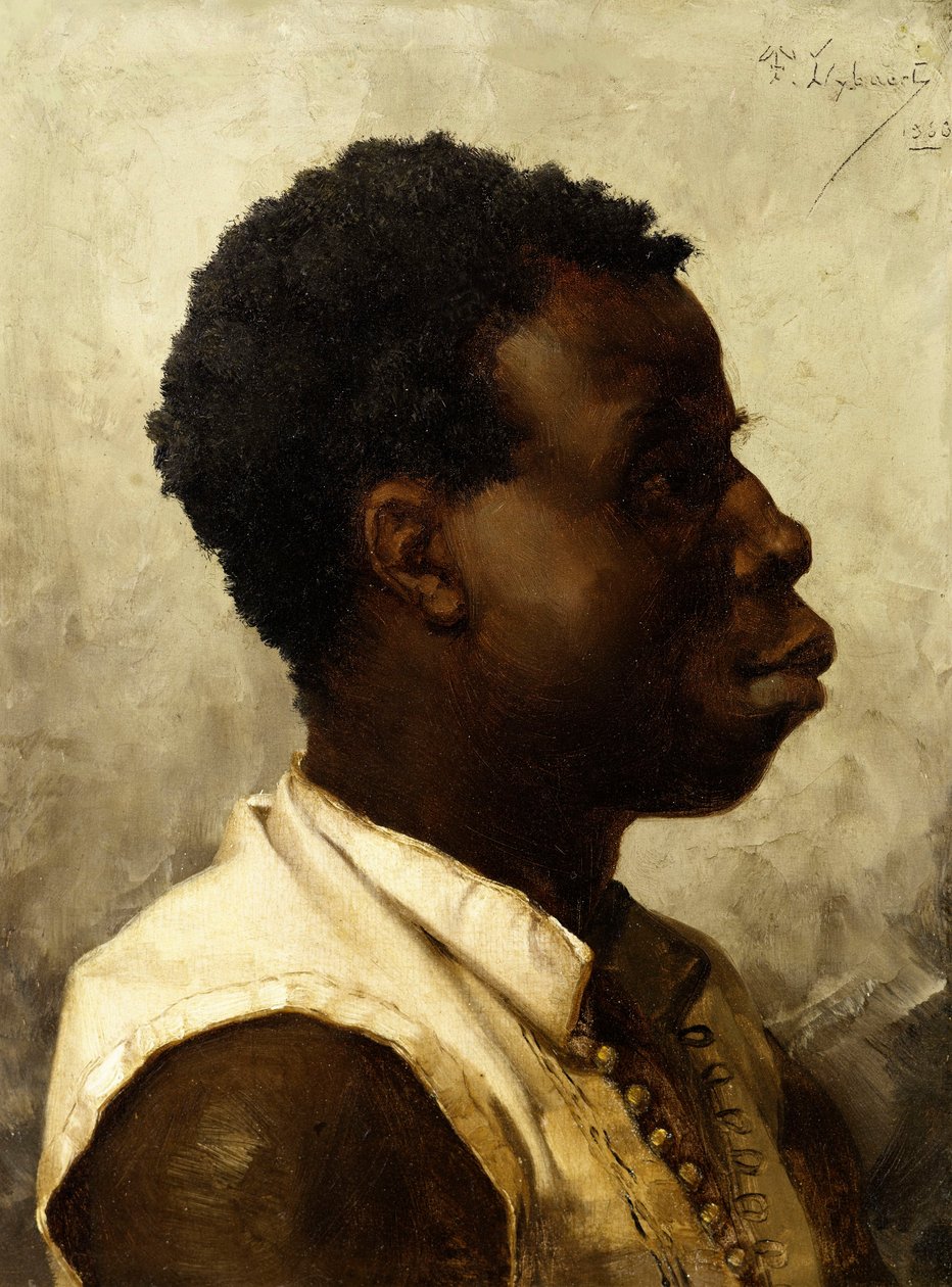 Portrait of a Young African, 1883 by Theophile Marie Francois Lybaert