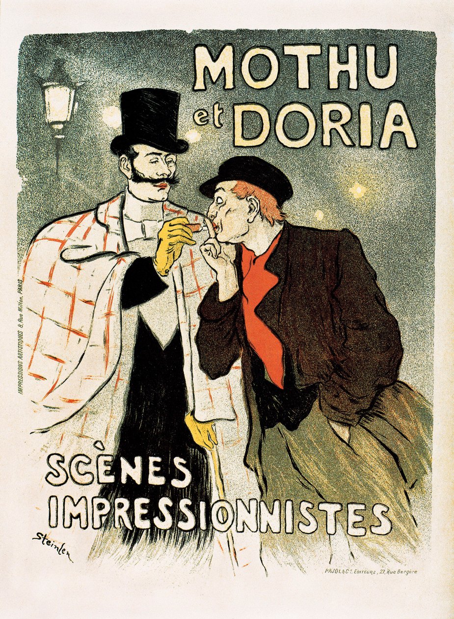 Ad Poster for the Singers Mothu & Doria by Théophile Alexandre Steinlen