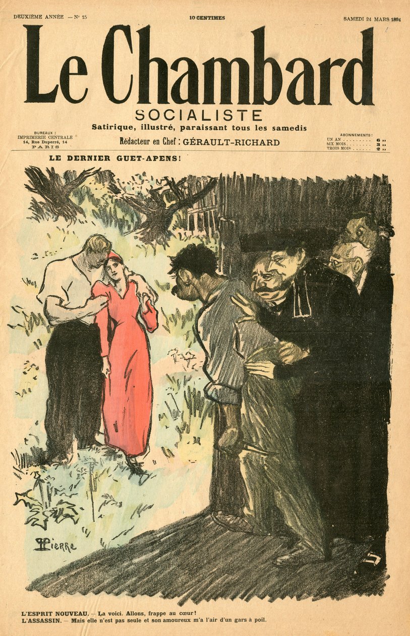Cover of Le Chambard socialiste, Satirical in Colours by Théophile Alexandre Steinlen
