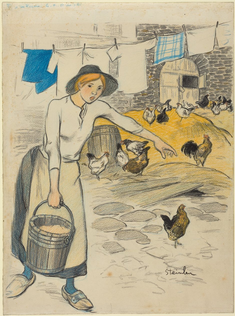 Farm Girl by Théophile Alexandre Steinlen