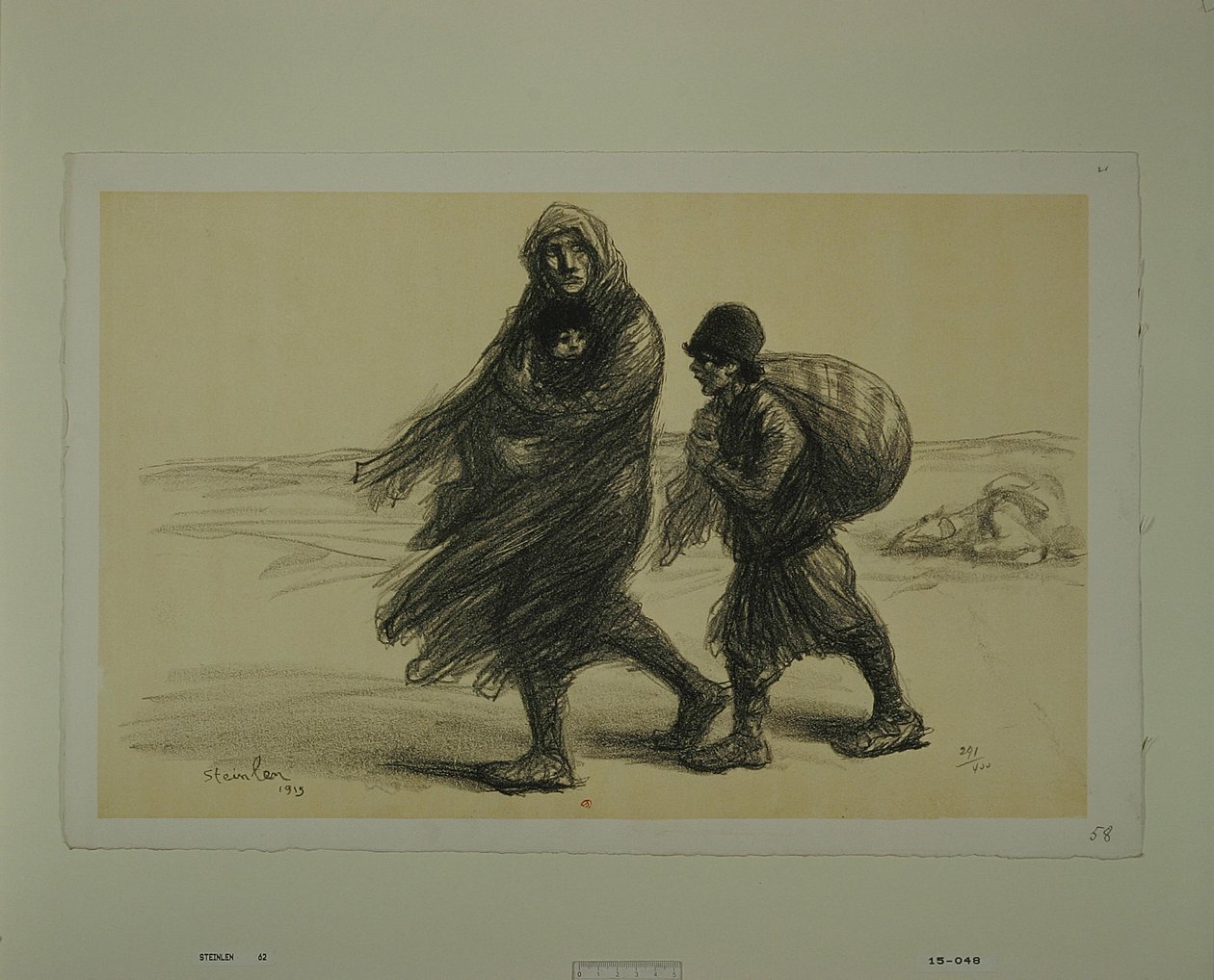The Serbian Exodus by Théophile Alexandre Steinlen
