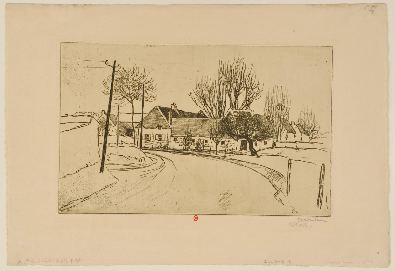 [The House at the Village Entrance] by Théophile Alexandre Steinlen