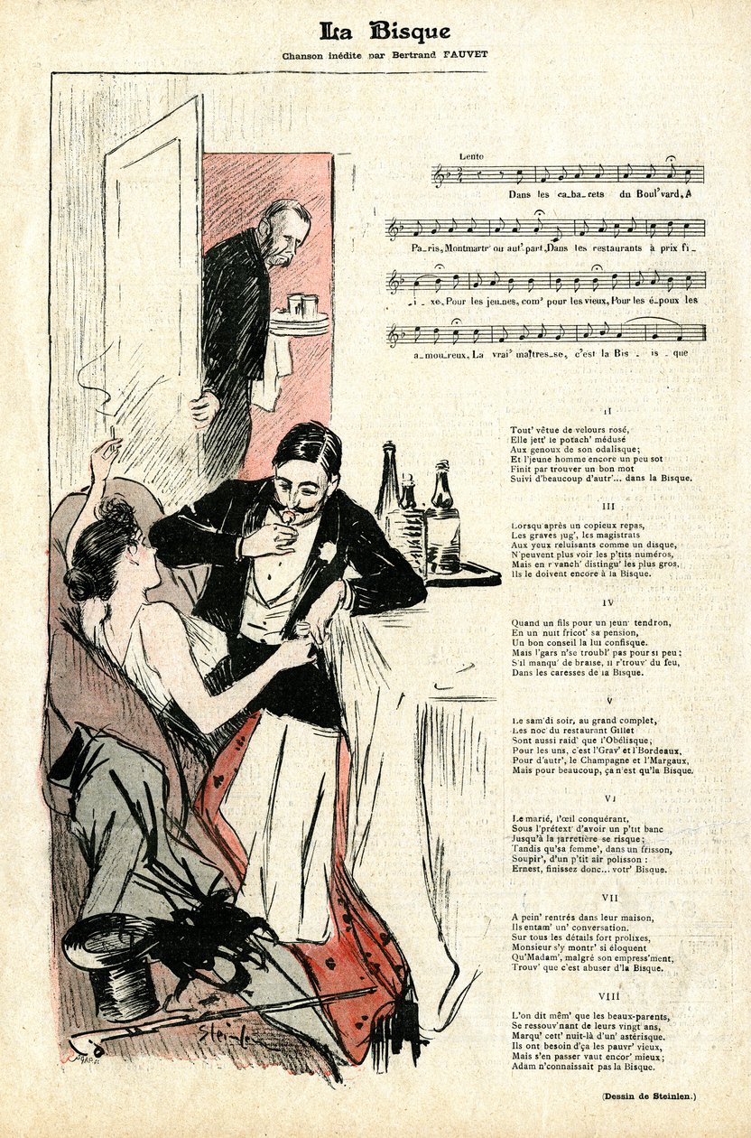 Last page of the magazine Gil Blas no. 4 of January 22 by Théophile Alexandre Steinlen