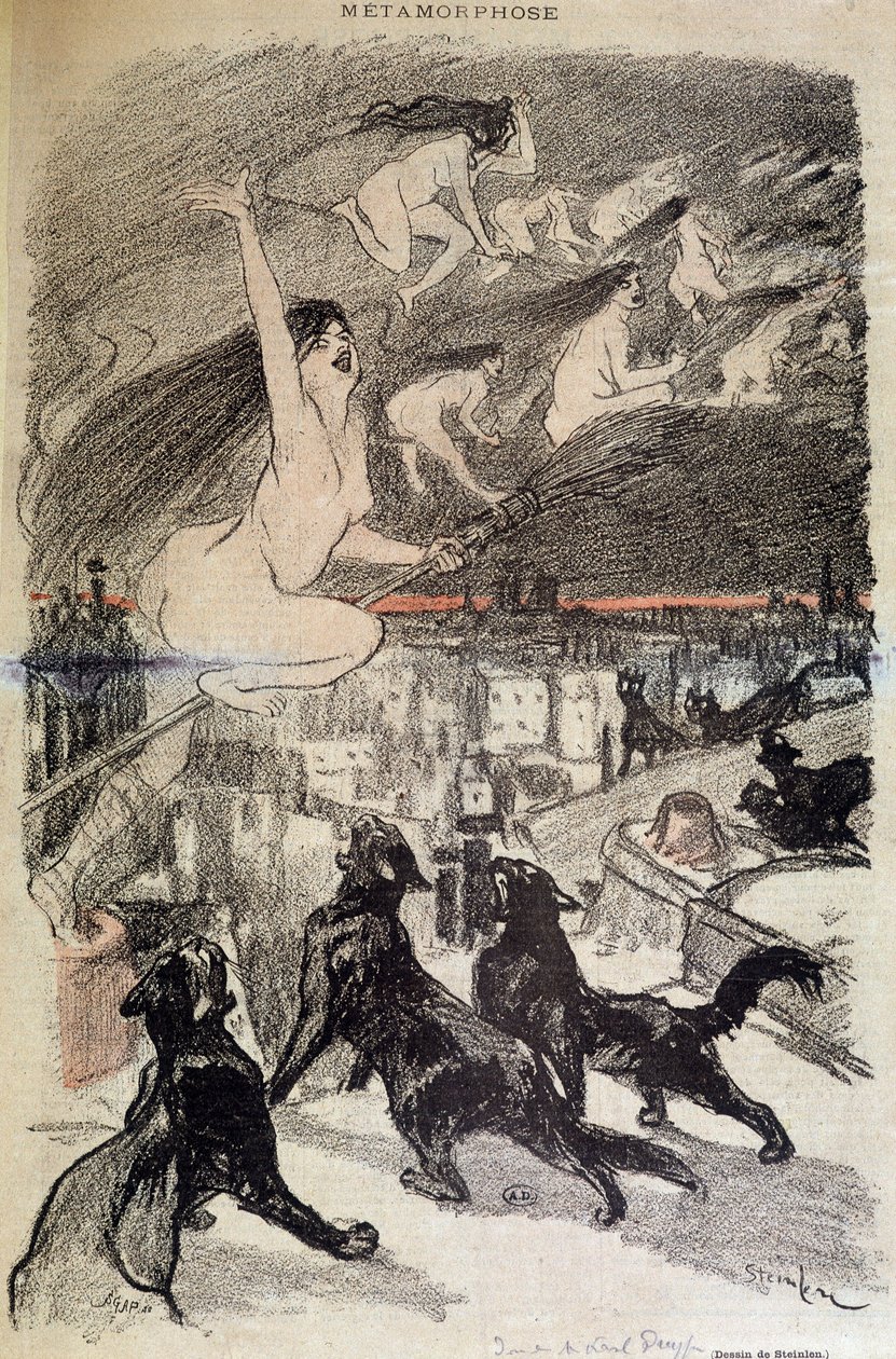 Metamorphosis of Cats into Witches by Théophile Alexandre Steinlen