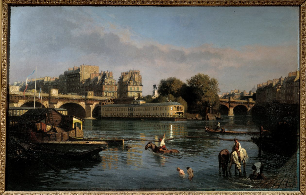 The New Bridge and the Tip of the Ile de la Cite by Théophile Meunier