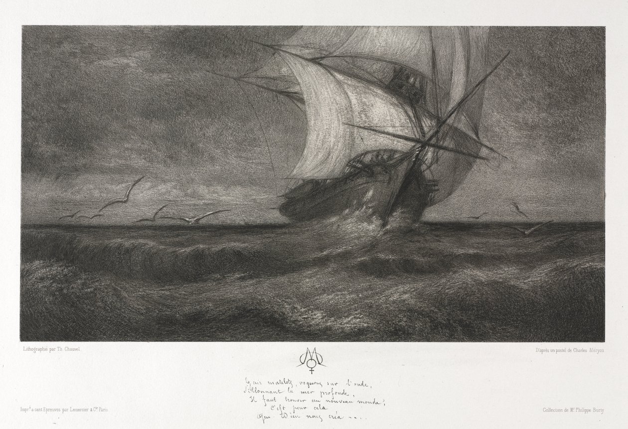 The Phantom Ship, or On the Waves by Theophile Narcisse Chauvel