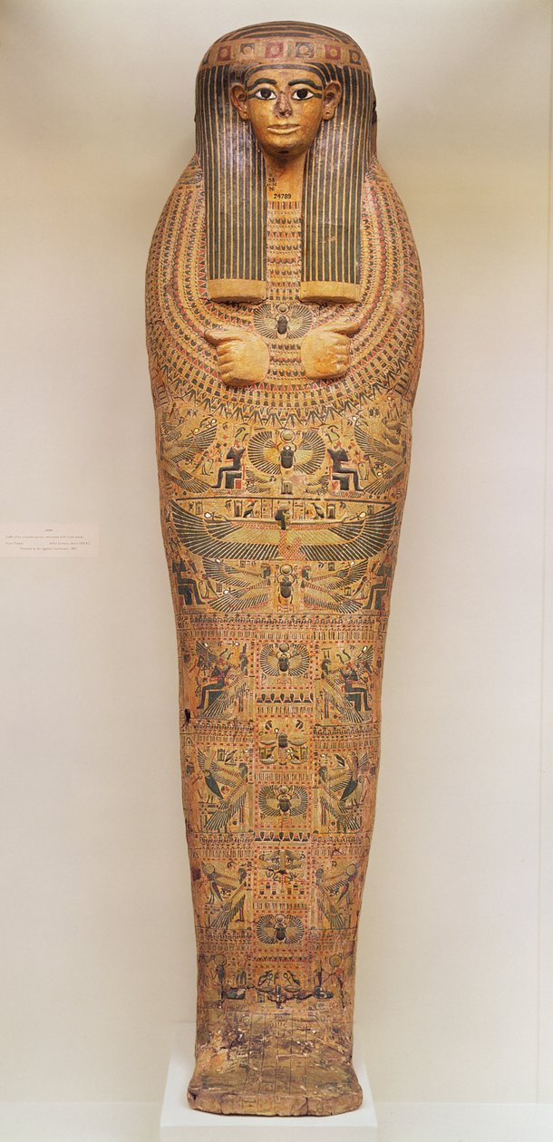 Egyptian Coffin of an Unnamed Person Decorated with Ritual Scenes, c.1050 BC by Third Intermediate Period Egyptian