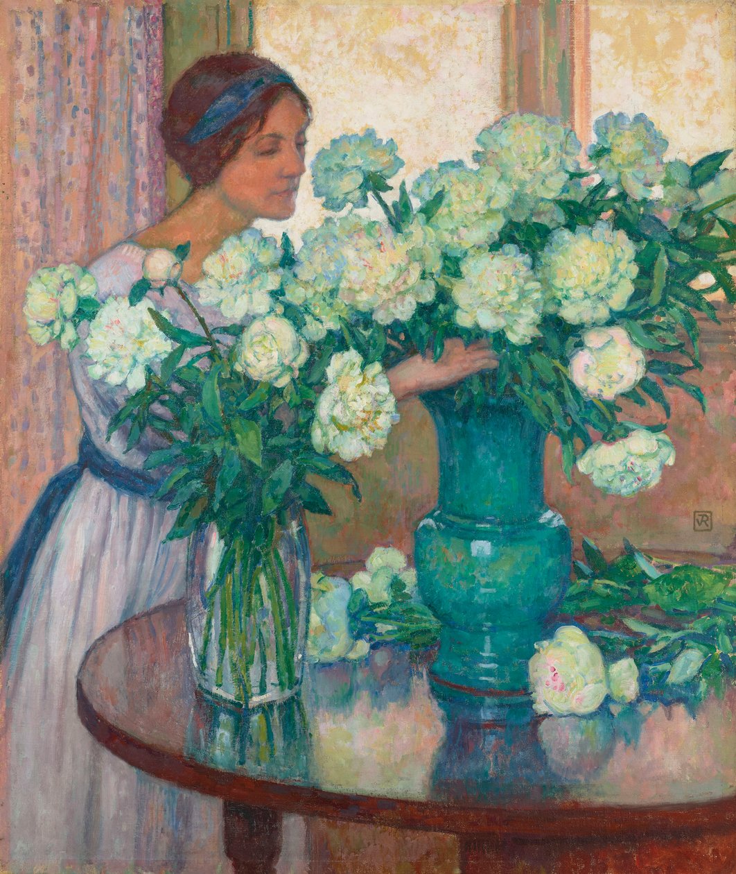 Les Pivoines Blanches by Théo van Rysselberghe
