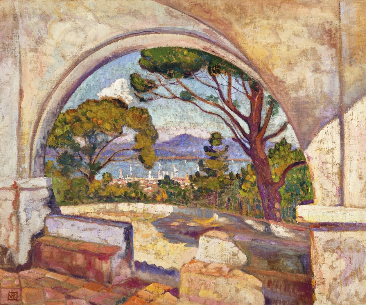 Saint Tropez, View of the Chapel St, c.1920 by Théo van Rysselberghe