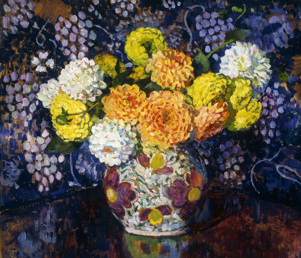 Vase of Flowers, 1907 by Théo van Rysselberghe