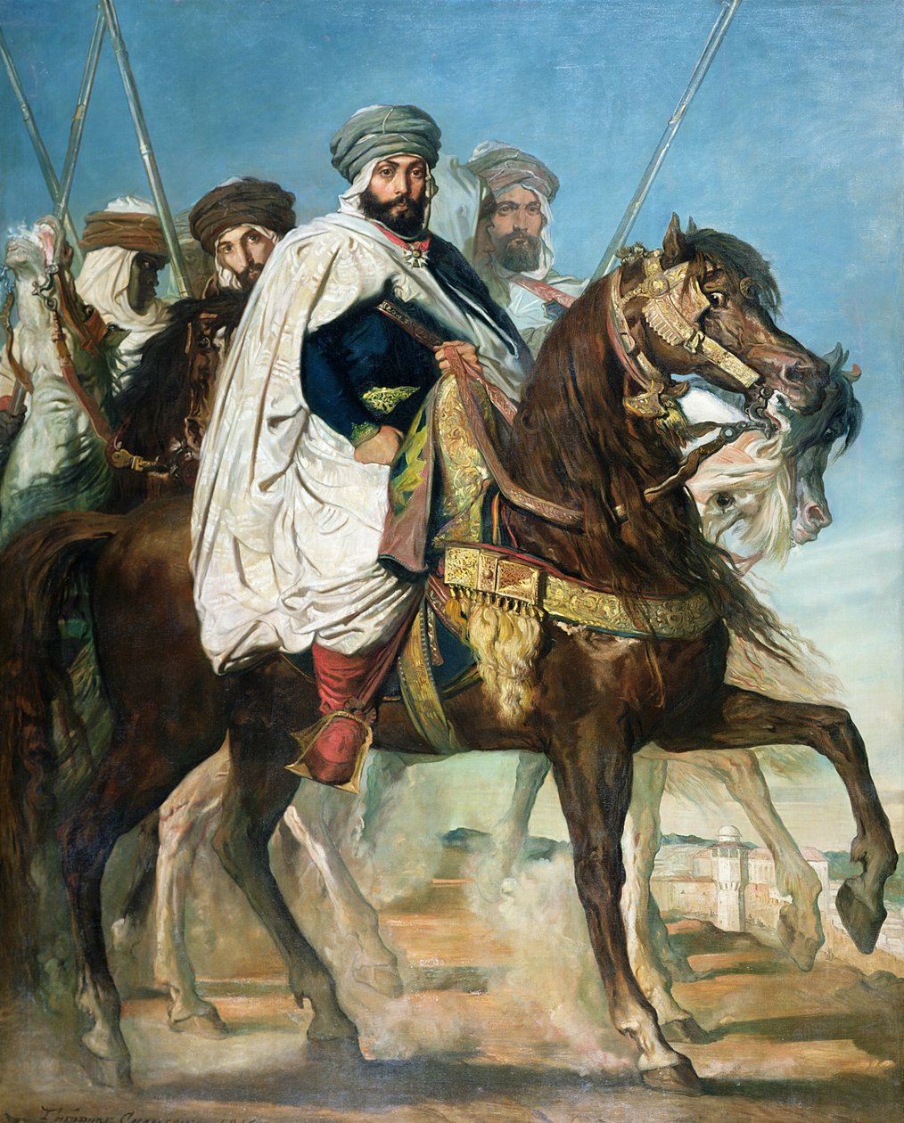 Ali Ben Ahmed, the Last Caliph of Constantine, with his Entourage outside Constantine, 1845 by Théodore Chassériau