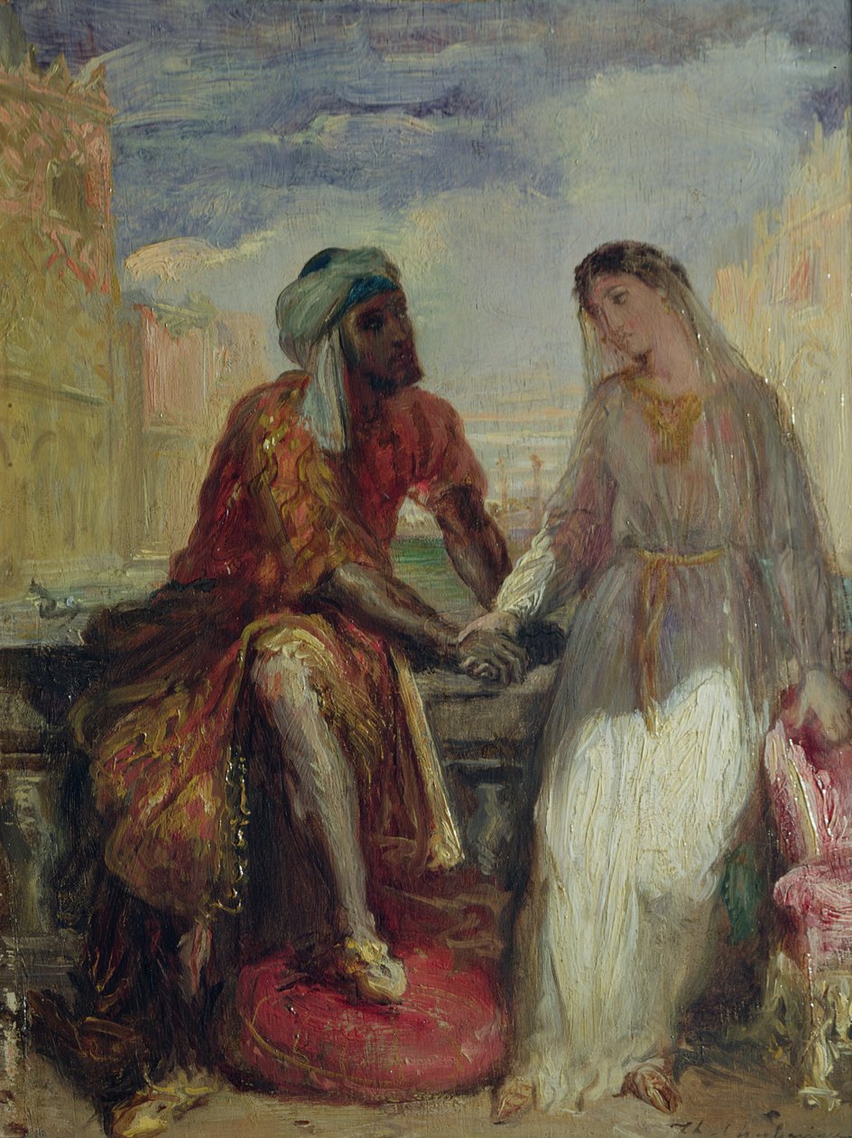 Othello and Desdemona in Venice, 1850 by Théodore Chassériau