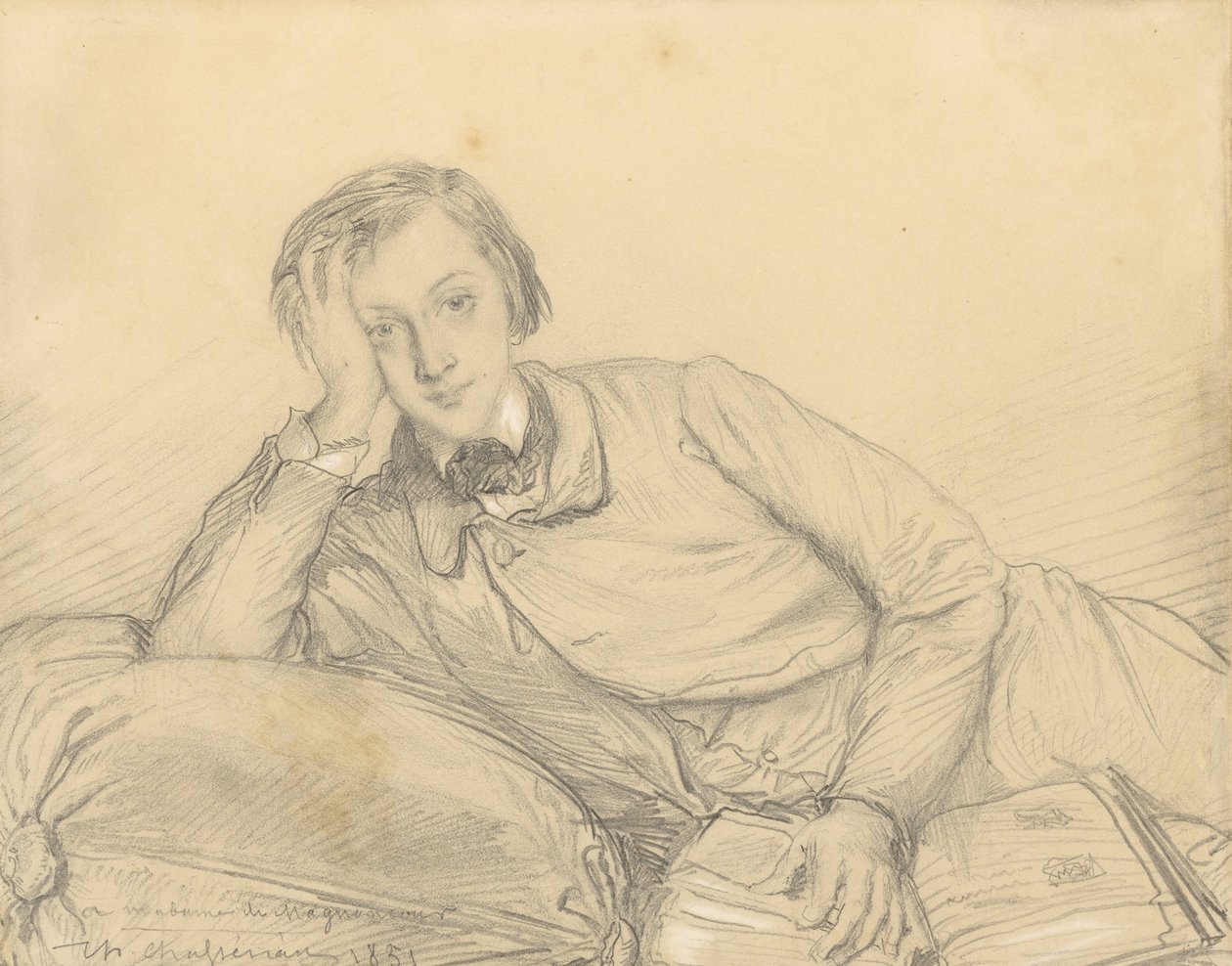 Portrait of Raymond de Magnoncourt by Théodore Chassériau
