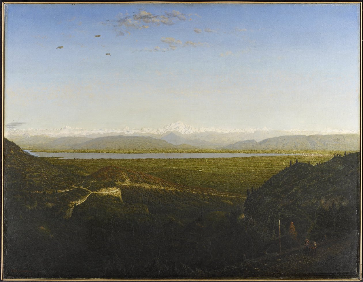 View of Mont Blanc, Seen from La Faucille by Pierre Etienne Theodore Rousseau