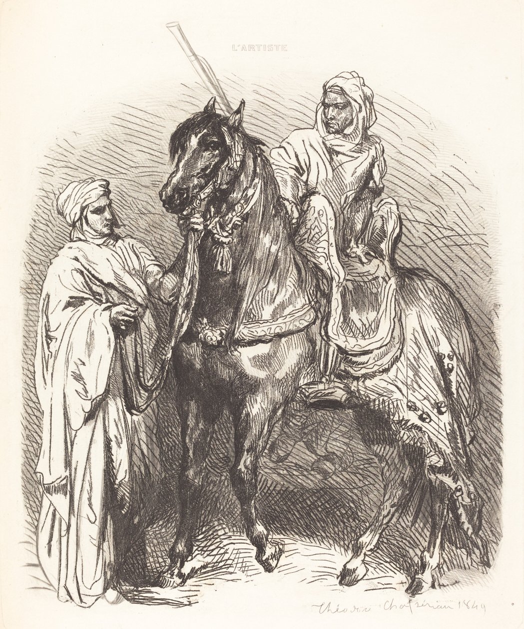Arab Mounting by Théodore Chassériau