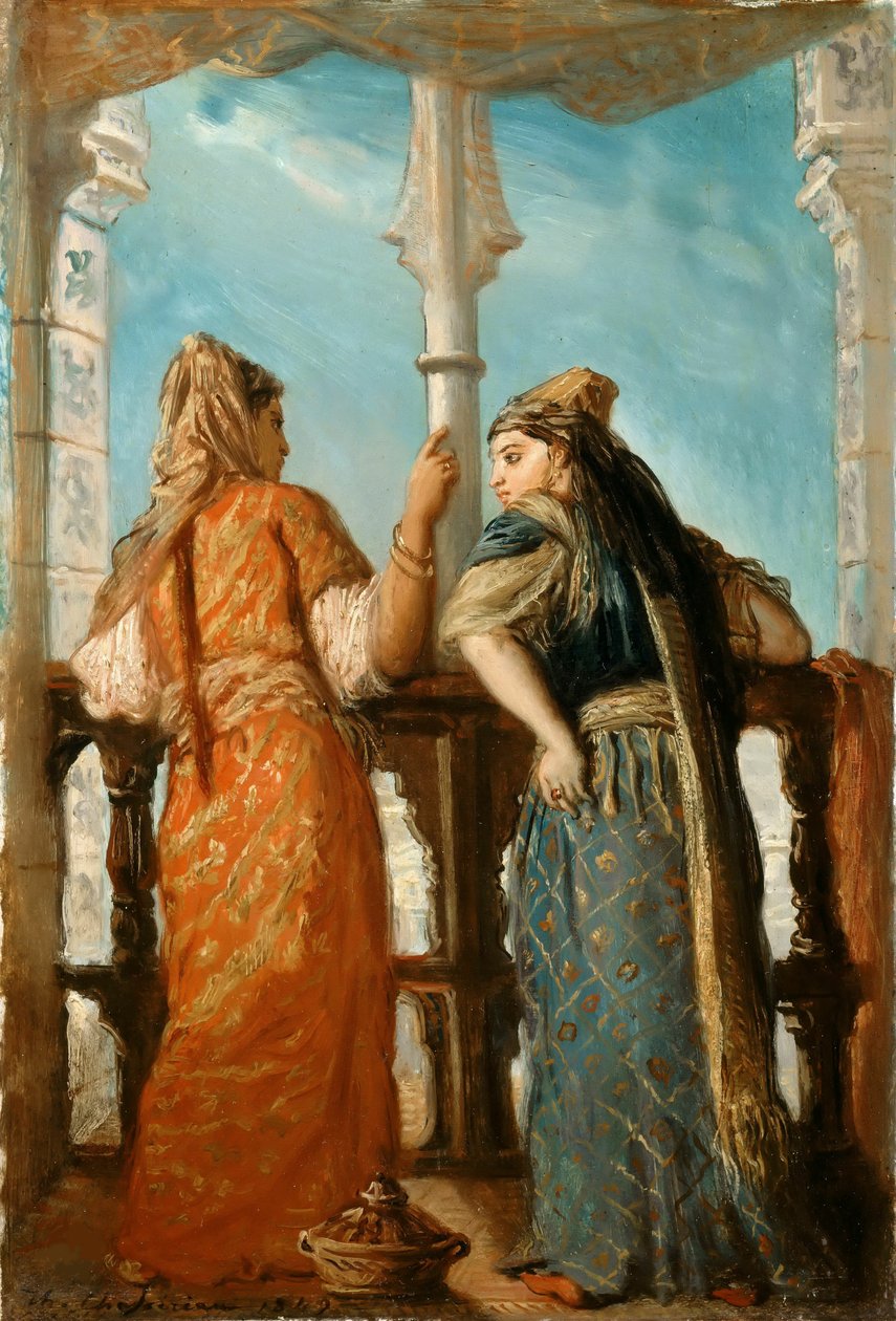 Jewish Women at the Balcony, Algiers by Théodore Chassériau