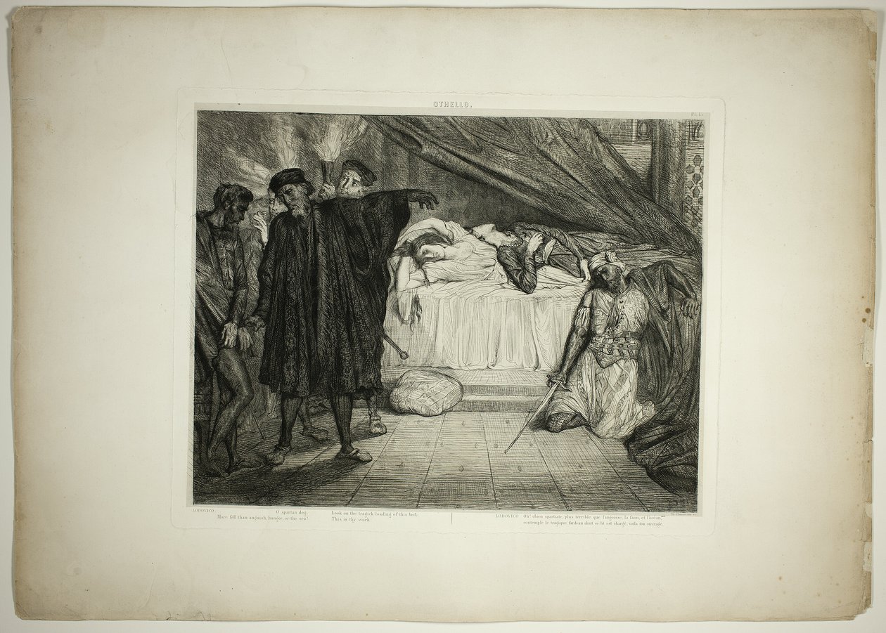 O Spartan Dog, Plate Fifteen from Othello by Théodore Chassériau
