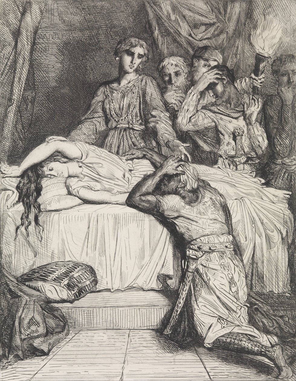Oh! Oh! Oh!: Plate 14 from Othello Act 5, Scene 2 by Théodore Chassériau