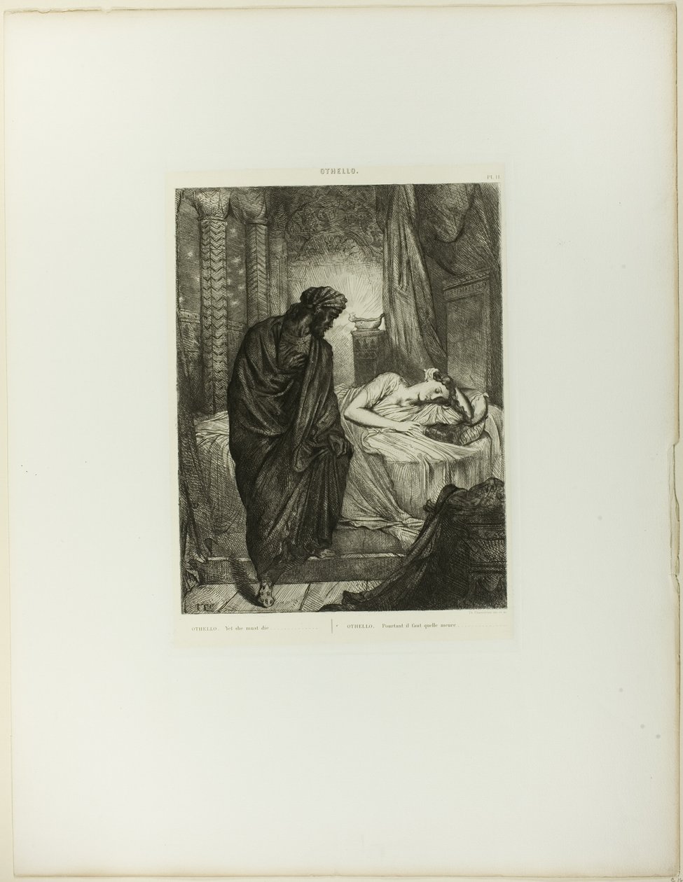 Yet She Must Die, plate eleven from Othello by Théodore Chassériau