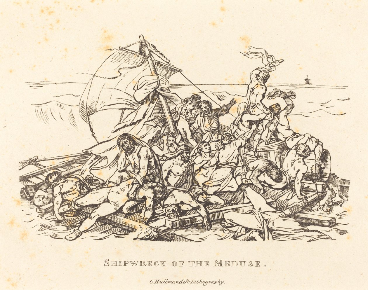 Shipwreck of the Medusa by Théodore Gericault and Nicolas Toussaint Charlet