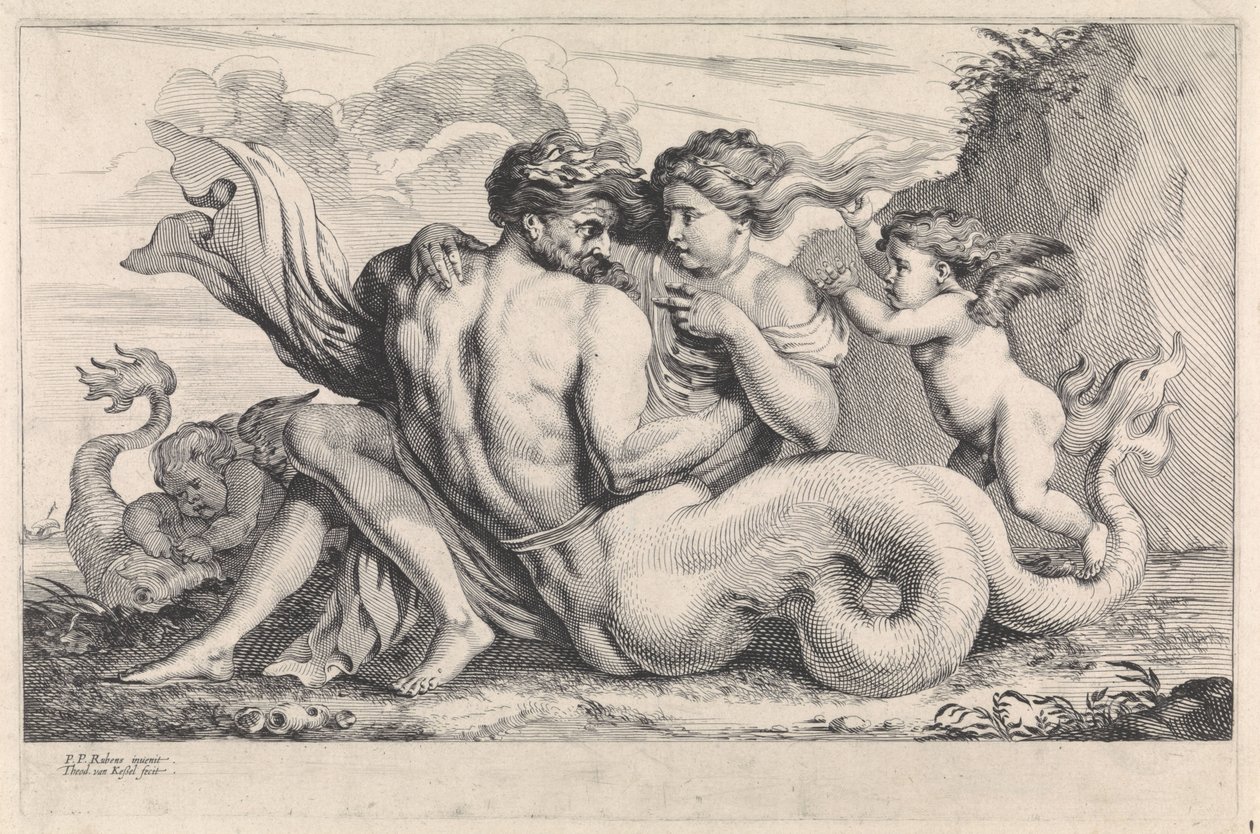 Siren and Triton by Théodorus van Kessel