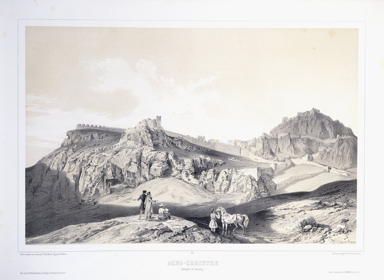 The Acropolis at Corinth by Théodose du Moncel
