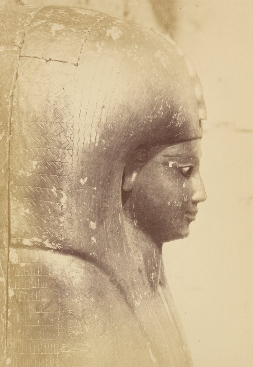 Close-up of the Sarcophagus of the Queen Aah-Hotep (Profile) by Théodule Devéria