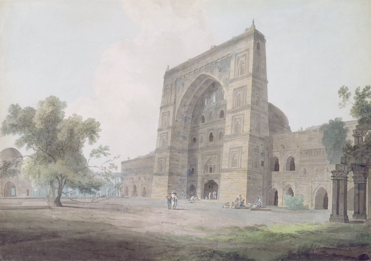 Main Entrance of the Jami Mosque, Jaunpur, 1789 by Thomas und William Daniell