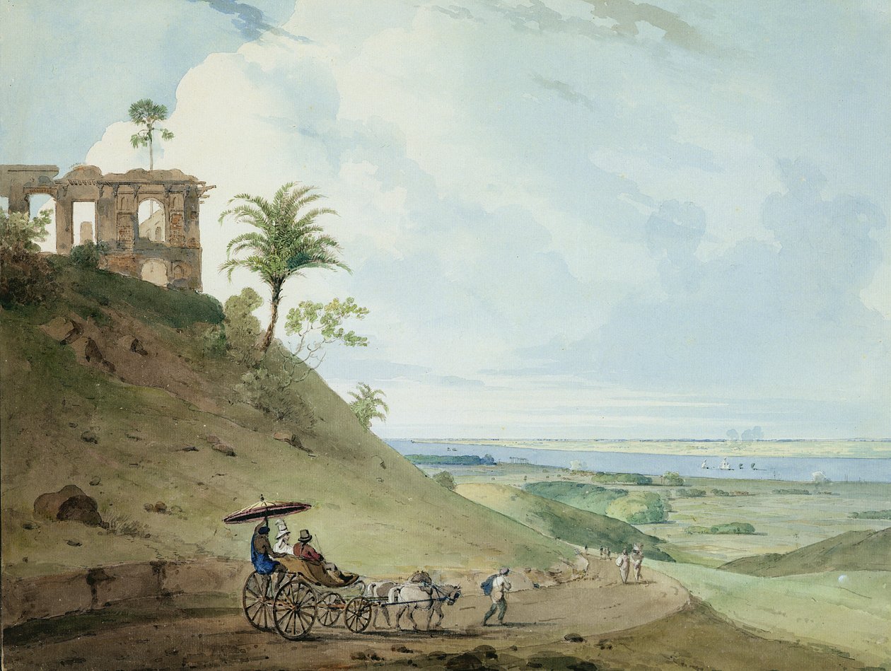 Ruins on Pir Pihar, near Monghy, Bihar, 1790 by Thomas und William Daniell