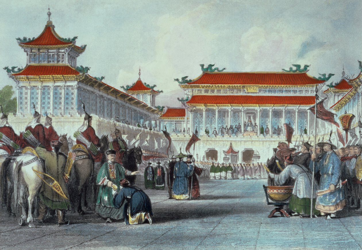 The Emperor Teaon-Kwang Reviewing his Guards, Palace of Peking, from 