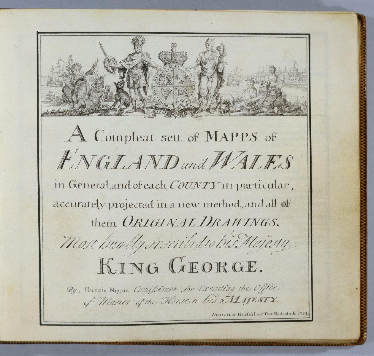 Title Page of A Compleat Sett of Mapps of England and Wales in General... by Thomas Badeslade