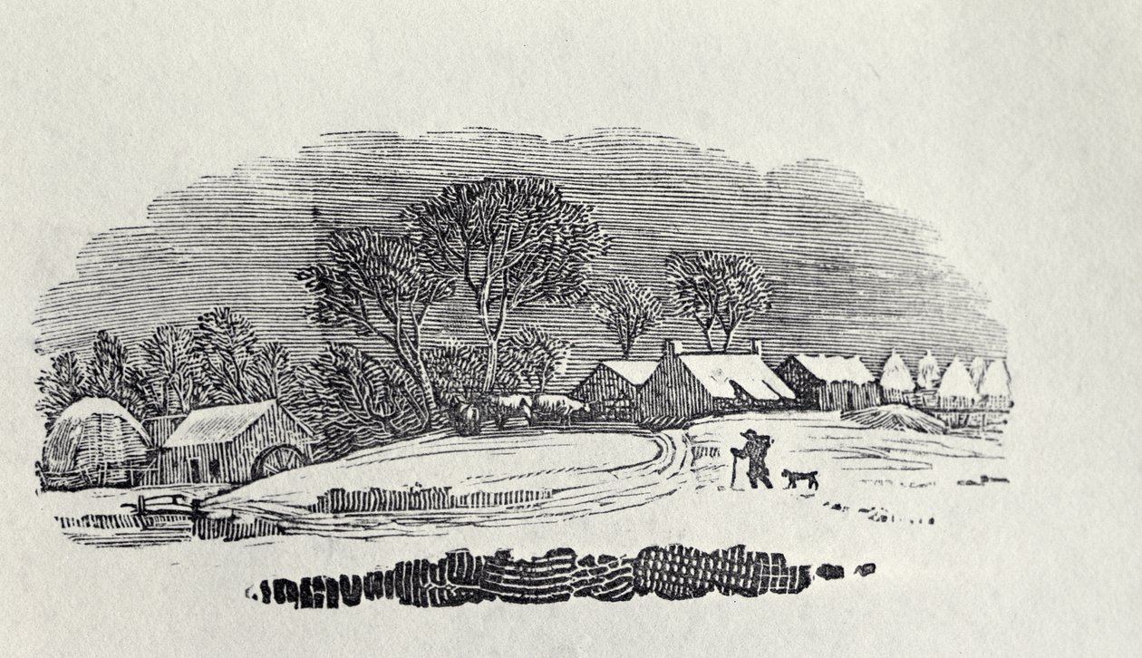 Approaching a Village in the Winter by Thomas Bewick