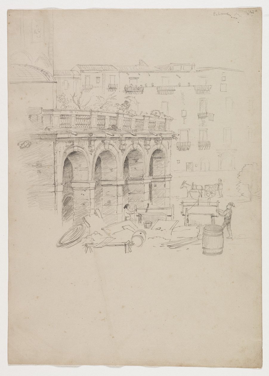 Arcade in Palermo, Sicily, 1842 by Thomas Cole