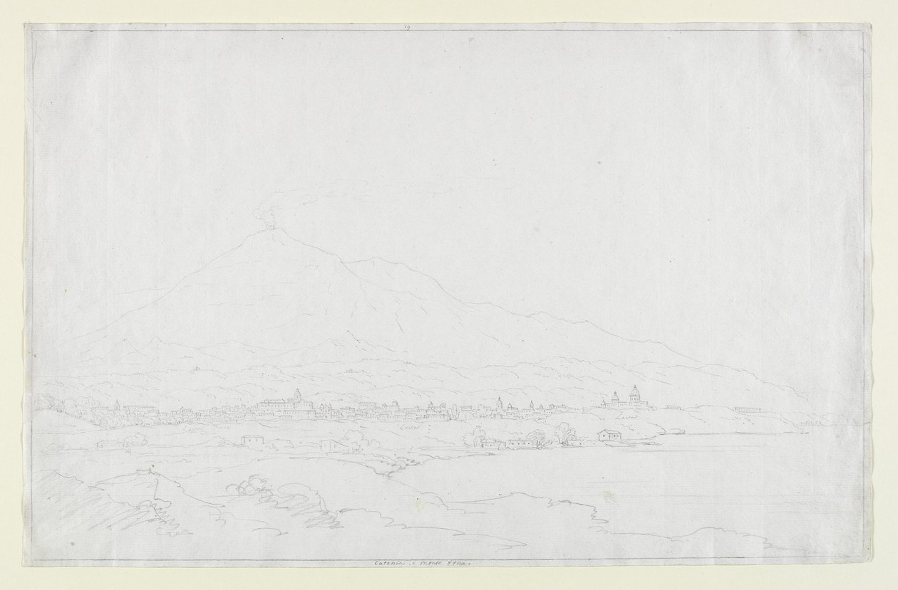 Catania and Mount Etna, Sicily, c.1832 by Thomas Cole