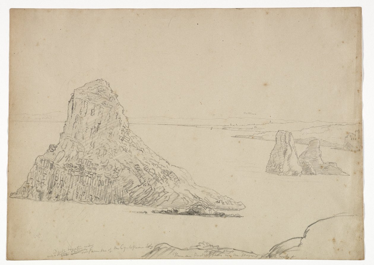 Cyclops Islands, Sicily, 1842 by Thomas Cole