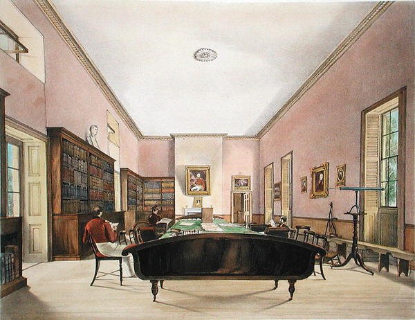 The Upper Room of the Gibraltar Garrison Library, illustrated in Select Views of the Rock and Fortress of Gibraltar by J.M. Carter, 1845 by Thomas Colman Dibdin