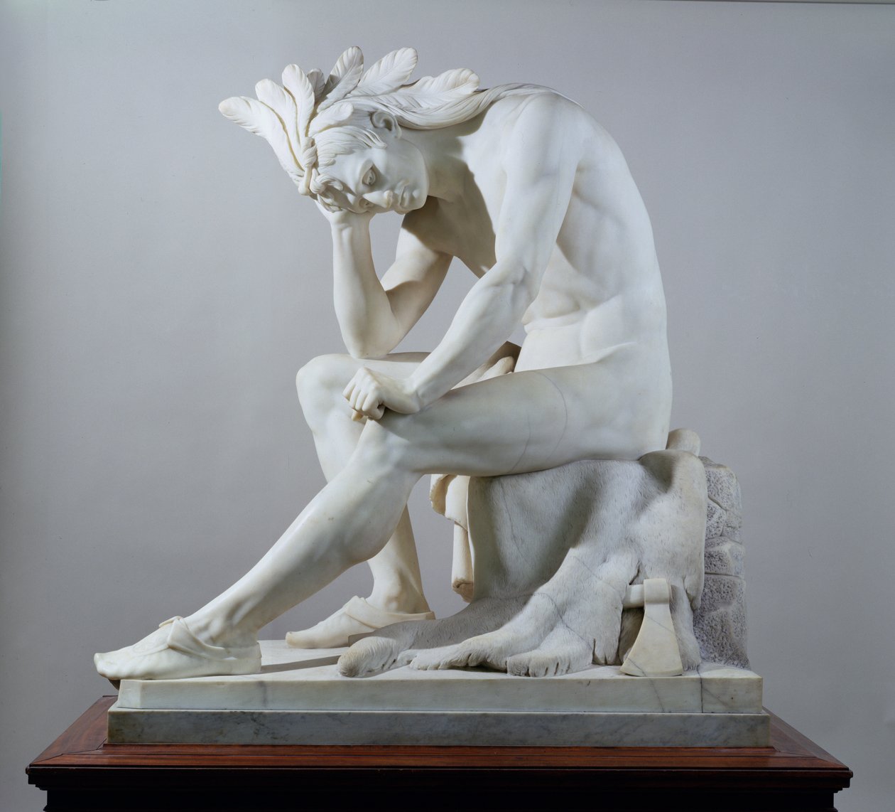 The Indian: The Dying Chief Contemplating the Progress of Civilization, 1856 by Thomas Crawford