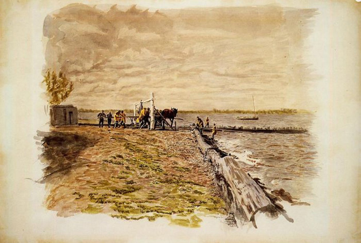 Drawing the Seine by Thomas Eakins