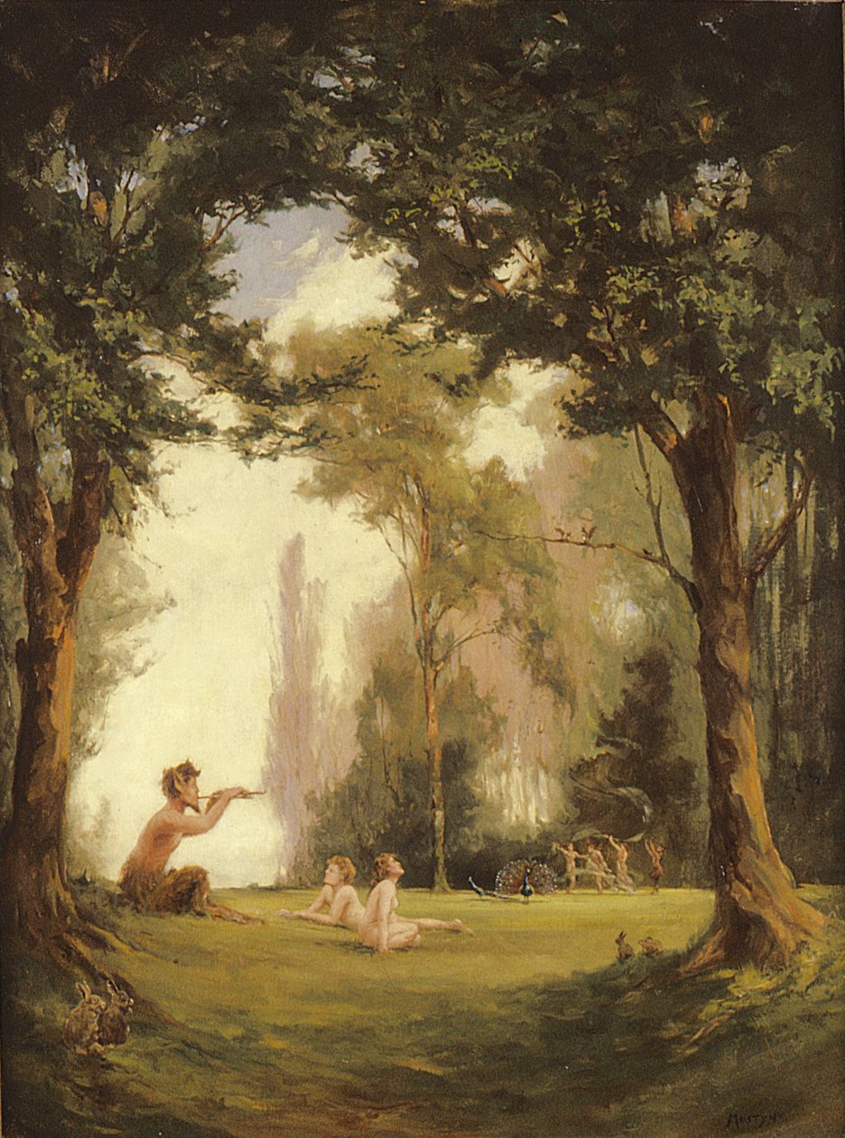 Pan Playing his Pipes by Thomas Edwin Mostyn