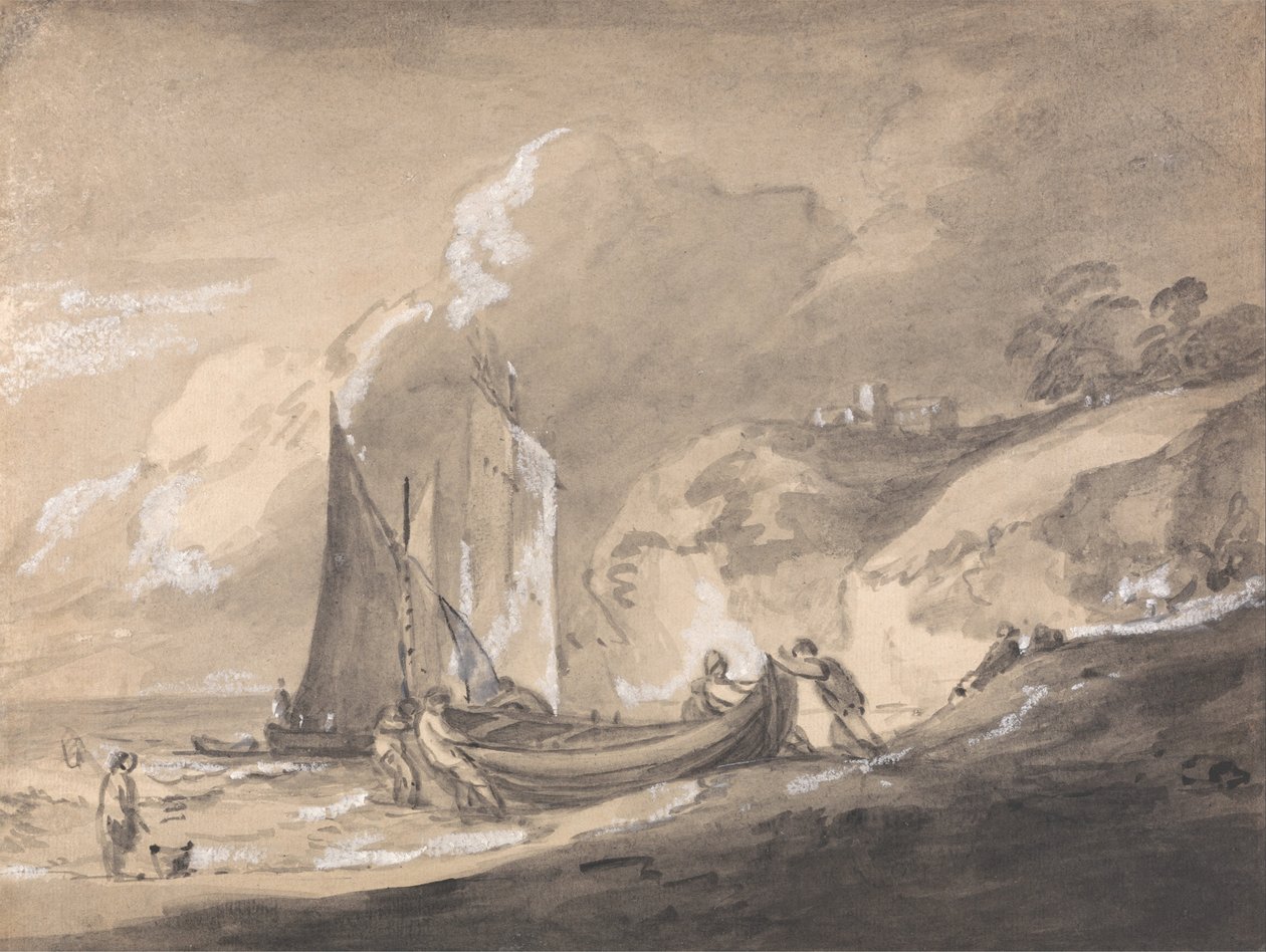 Coastal Scene with Figures and Boats by Thomas Gainsborough