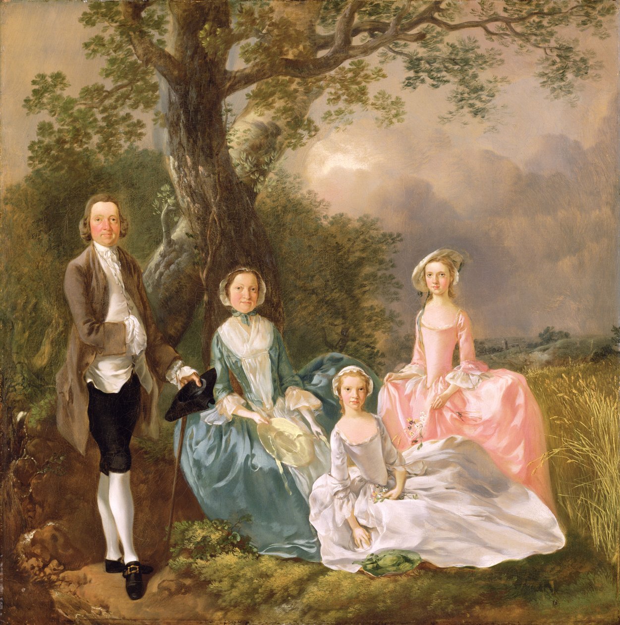 Mr and Mrs John Gravenor and Their Daughters, Elizabeth and Ann by Thomas Gainsborough