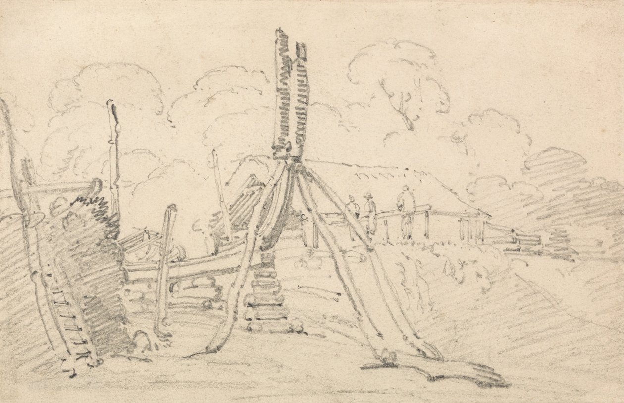 Boat Building by Thomas Girtin