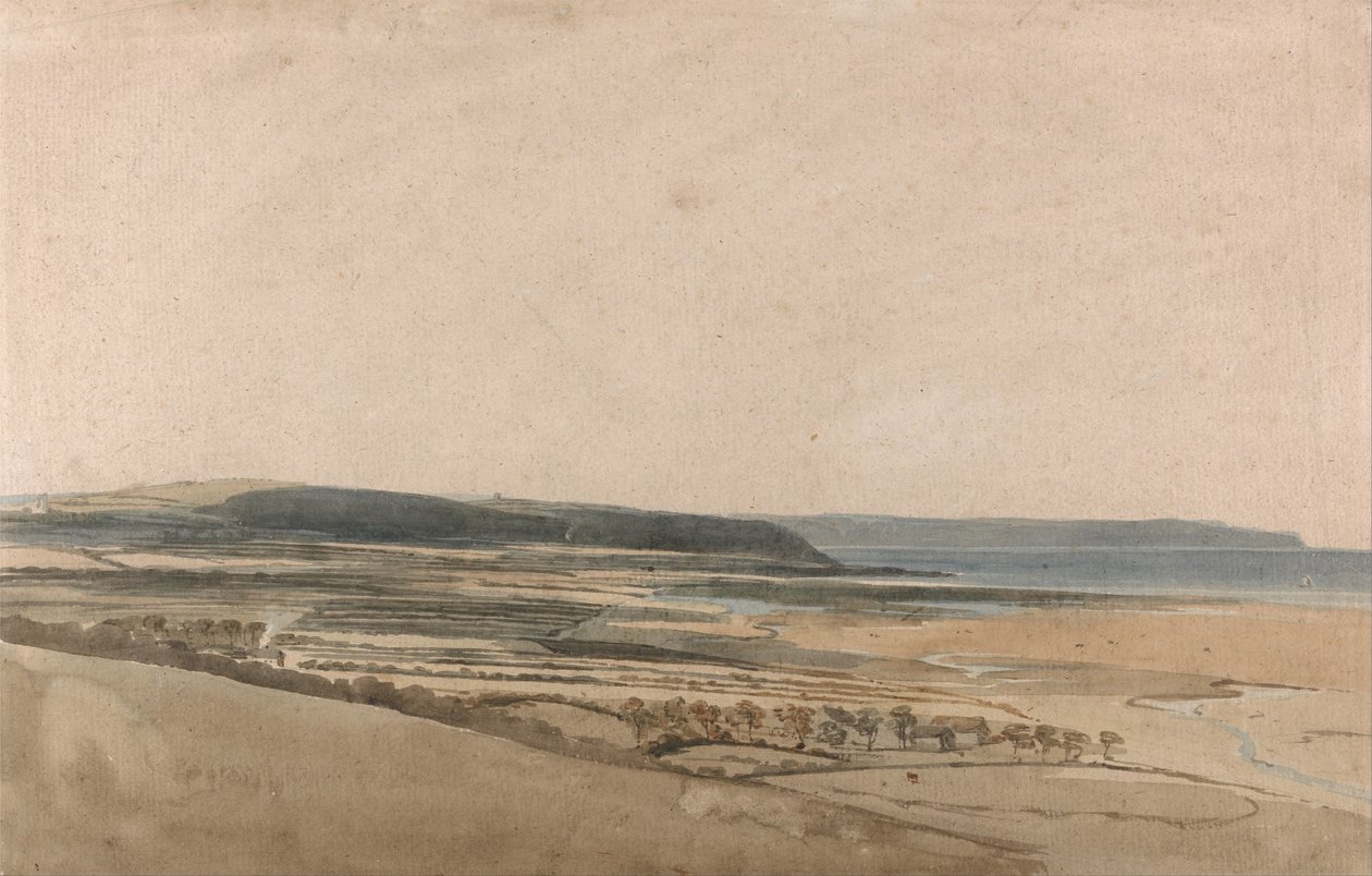 Estuary on the River Taw, Devon by Thomas Girtin