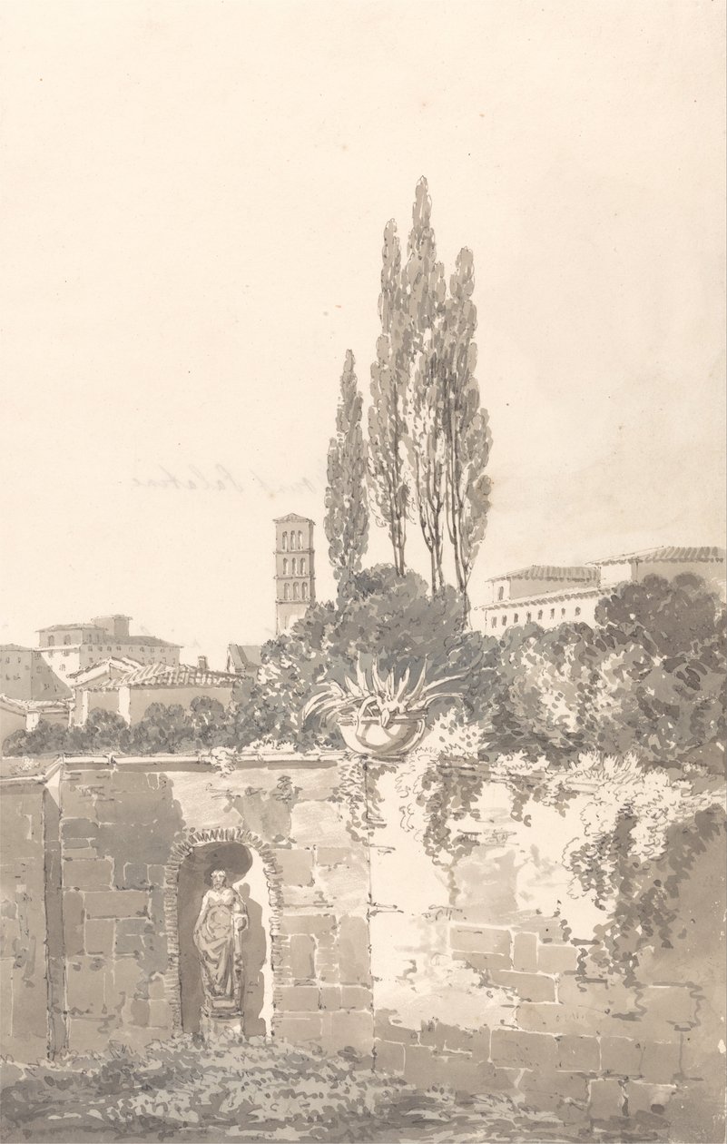 In the Farnese Gardens, Rome by Thomas Girtin