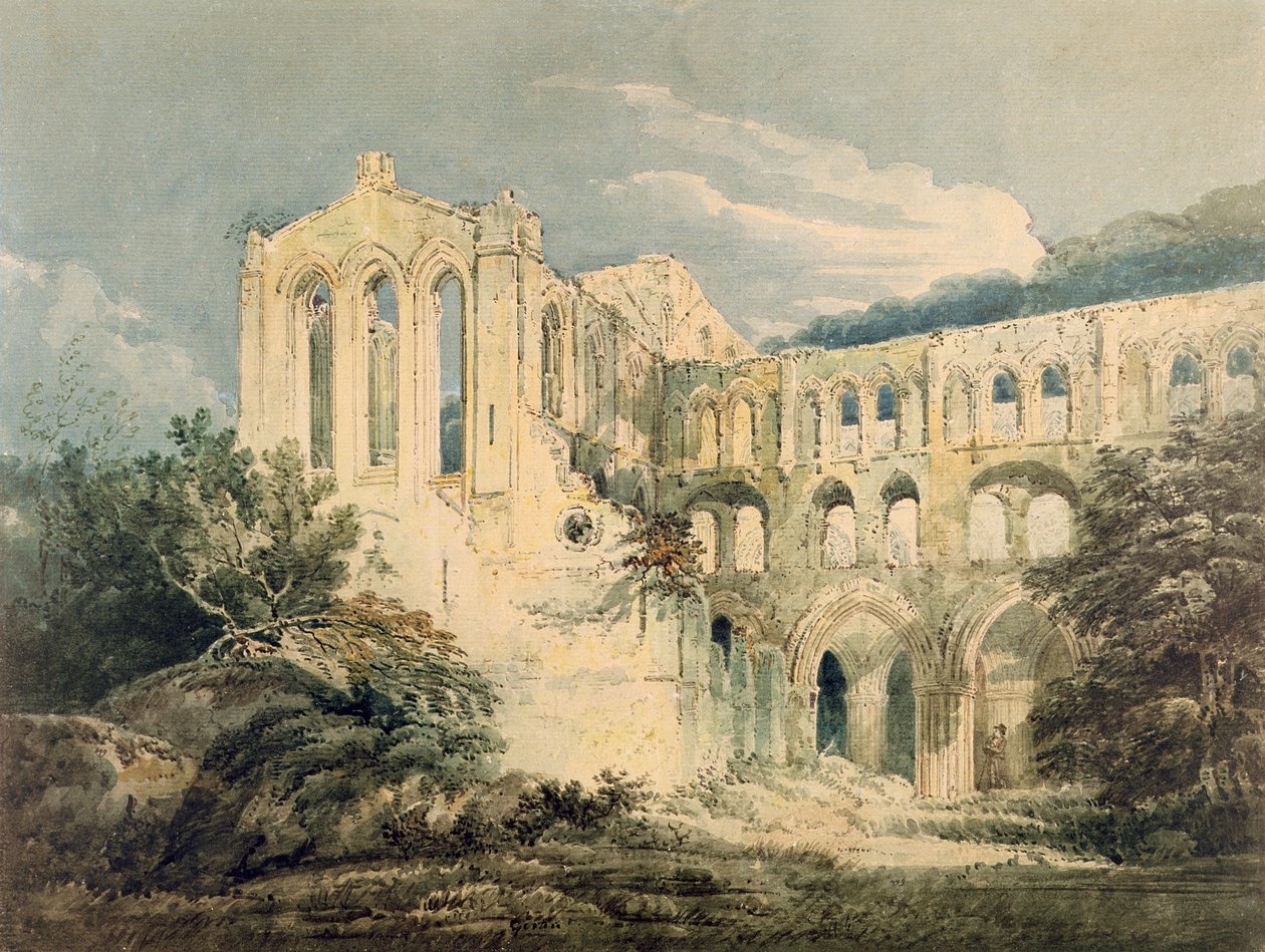 Rievaulx Abbey, Yorkshire by Thomas Girtin