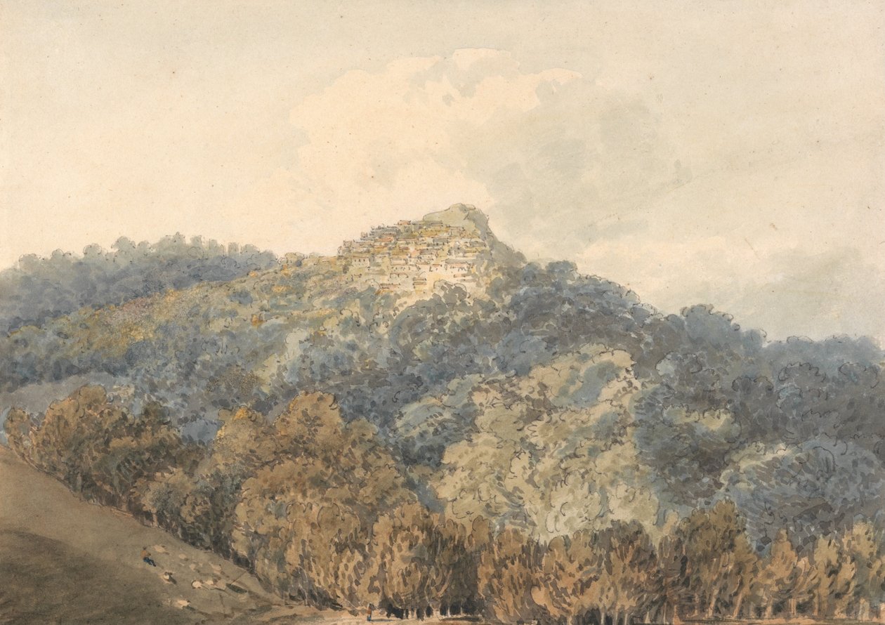 Rocca del Papa, with Monte Cavo by Thomas Girtin